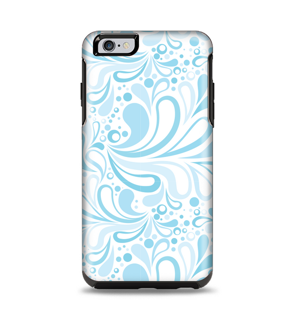 The Light Blue Droplet Sprout Pattern Apple iPhone 6 Plus Otterbox Symmetry Case Skin Set