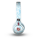 The Light Blue Droplet Sprout Pattern Skin for the Beats by Dre Mixr Headphones