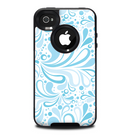 The Light Blue Droplet Sprout Pattern Skin for the iPhone 4-4s OtterBox Commuter Case