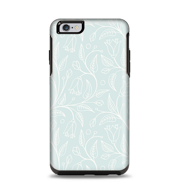 The Light Blue Floral Branches Apple iPhone 6 Plus Otterbox Symmetry Case Skin Set