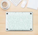 The Light Blue Floral Branches Skin Kit for the 12" Apple MacBook (A1534)