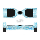 The Light Blue Paisley Floral Pattern V3 Full-Body Skin Set for the Smart Drifting SuperCharged iiRov HoverBoard