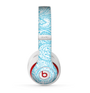 The Light Blue Paisley Floral Pattern V3 Skin for the Beats by Dre Studio (2013+ Version) Headphones