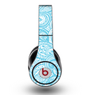 The Light Blue Paisley Floral Pattern V3 Skin for the Original Beats by Dre Studio Headphones