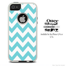 The Light Blue Sharp Chevron Skin For The iPhone 4-4s or 5-5s Otterbox Commuter Case