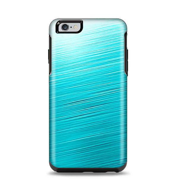 The Light Blue Slanted Streaks Apple iPhone 6 Plus Otterbox Symmetry Case Skin Set