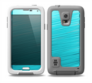 The Light Blue Slanted Streaks Skin for the Samsung Galaxy S5 frē LifeProof Case