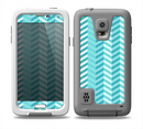 The Light Blue Thin Lined Zigzag Pattern Skin Samsung Galaxy S5 frē LifeProof Case