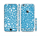 The Light Blue & White Floral Sprout Sectioned Skin Series for the Apple iPhone 6s Plus