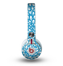 The Light Blue & White Floral Sprout Skin for the Beats by Dre Mixr Headphones