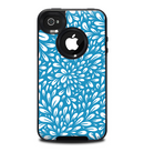 The Light Blue & White Floral Sprout Skin for the iPhone 4-4s OtterBox Commuter Case