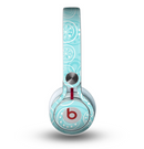 The Light Blue & White Swirls V3 Skin for the Beats by Dre Mixr Headphones