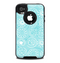 The Light Blue & White Swirls V3 Skin for the iPhone 4-4s OtterBox Commuter Case