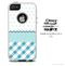 The Light Colored Blue Plaid & Polka Skin For The iPhone 4-4s or 5-5s Otterbox Commuter Case