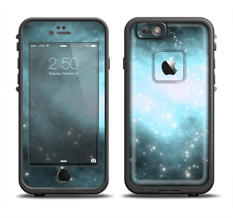 The Light & Dark Blue Space Apple iPhone 6/6s LifeProof Fre Case Skin Set