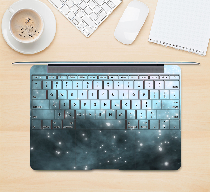 The Light & Dark Blue Space Skin Kit for the 12" Apple MacBook (A1534)