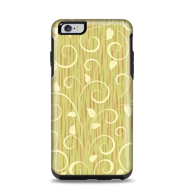 The Light Green Curley Vines Apple iPhone 6 Plus Otterbox Symmetry Case Skin Set