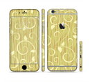 The Light Green Curley Vines Sectioned Skin Series for the Apple iPhone 6s Plus