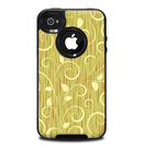 The Light Green Curley Vines Skin for the iPhone 4-4s OtterBox Commuter Case