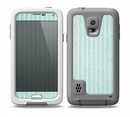 The Light Green Scratched Stripe Pattern v4 Skin for the Samsung Galaxy S5 frē LifeProof Case