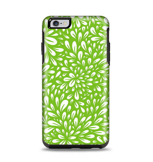 The Light Green & White Floral Sprout Apple iPhone 6 Plus Otterbox Symmetry Case Skin Set