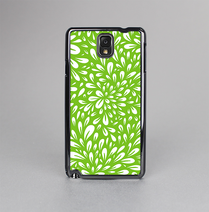 The Light Green & White Floral Sprout Skin-Sert Case for the Samsung Galaxy Note 3