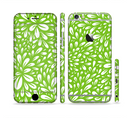 The Light Green & White Floral Sprout Sectioned Skin Series for the Apple iPhone 6s Plus