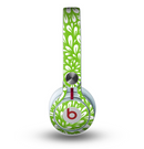 The Light Green & White Floral Sprout Skin for the Beats by Dre Mixr Headphones