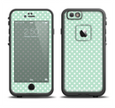 The Light Green with White Polkadots Apple iPhone 6/6s LifeProof Fre Case Skin Set