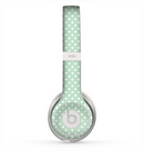 The Light Green with White Polkadots Skin for the Beats by Dre Solo 2 Headphones