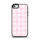 The Light Pink Heart Plaid Apple iPhone 5-5s Otterbox Symmetry Case Skin Set