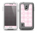 The Light Pink Heart Plaid  Skin for the Samsung Galaxy S5 frē LifeProof Case