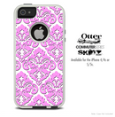The Light Pink Mirrored Pattern Skin For The iPhone 4-4s or 5-5s Otterbox Commuter Case