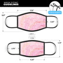 The Light Pink Watercolor Snow Crystal  - Made in USA Mouth Cover Unisex Anti-Dust Cotton Blend Reusable & Washable Face Mask with Adjustable Sizing for Adult or Child