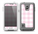 The Light Pink and White Plaid Pattern Skin Samsung Galaxy S5 frē LifeProof Case