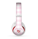 The Light Pink and White Plaid Pattern Skin for the Beats by Dre Studio (2013+ Version) Headphones