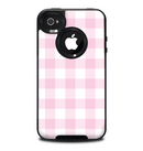 The Light Pink and White Plaid Pattern Skin for the iPhone 4-4s OtterBox Commuter Case