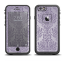 The Light Purple Damask Floral Pattern Apple iPhone 6/6s LifeProof Fre Case Skin Set