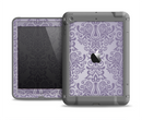 The Light Purple Damask Floral Pattern Apple iPad Air LifeProof Fre Case Skin Set
