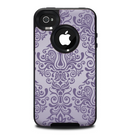 The Light Purple Damask Floral Pattern Skin for the iPhone 4-4s OtterBox Commuter Case