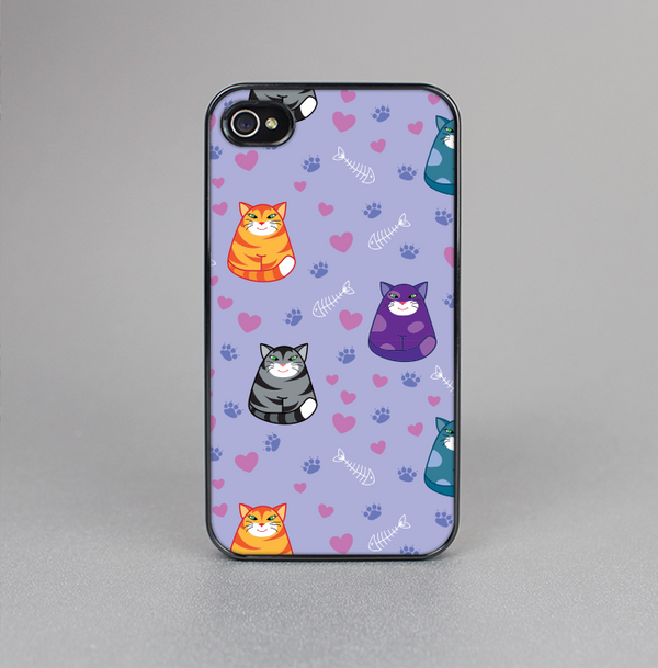 The Light Purple Fat Cats Skin-Sert for the Apple iPhone 4-4s Skin-Sert Case