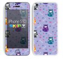 The Light Purple Fat Cats Skin for the Apple iPhone 5c