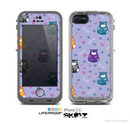 The Light Purple Fat Cats Skin for the Apple iPhone 5c LifeProof Case