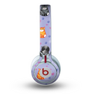 The Light Purple Fat Cats Skin for the Beats by Dre Mixr Headphones