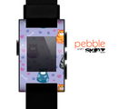 The Light Purple Fat Cats Skin for the Pebble SmartWatch