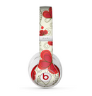 The Light Tan With Red Accented Flower Petals Skin for the Beats by Dre Studio (2013+ Version) Headphones