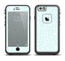 The Light Teal Blue & White Floral Sprout Apple iPhone 6/6s LifeProof Fre Case Skin Set