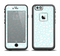 The Light Teal Blue & White Floral Sprout Apple iPhone 6 LifeProof Fre Case Skin Set