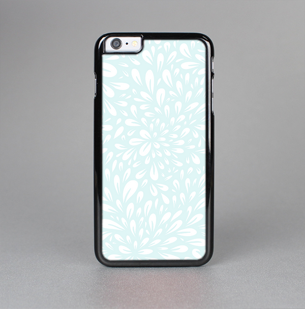The Light Teal Blue & White Floral Sprout Skin-Sert Case for the Apple iPhone 6 Plus