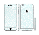 The Light Teal Blue & White Floral Sprout Sectioned Skin Series for the Apple iPhone 6s Plus